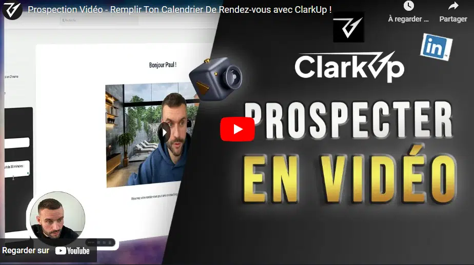 ClarkUp prospection courte video